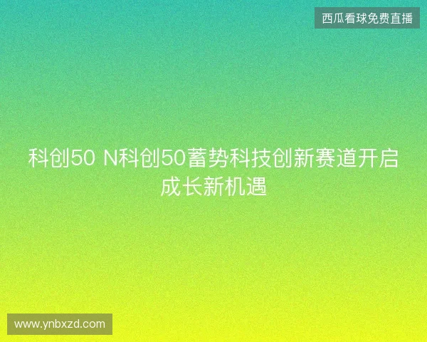 科创50 N科创50蓄势科技创新赛道开启成长新机遇
